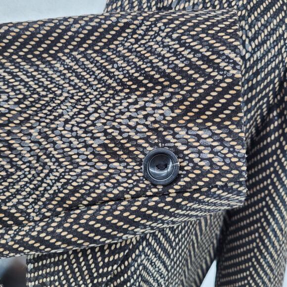 VTG Harve Benard Brown Herringbone Blazer Size 8 Old Money Glam Boss Lady Retro - Picture 7 of 9
